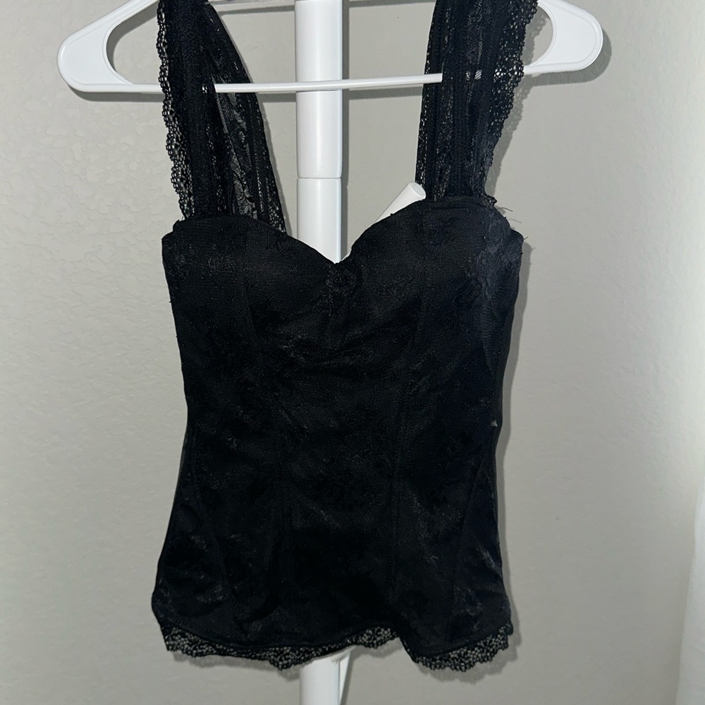 Spirit Black Bustier Camisole Top